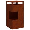 vidaXL Fire Bowl Brown 50 x 50 x 100 cm Weathering Steel