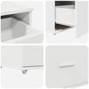 vidaXL Desk with Drawer White 131.5 x 50 x 106.5 cm Engineered Wood