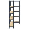 vidaXL 5-Layer Storage Shelves 3 pcs Anthracite Steel&Engineered Wood