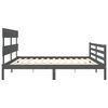 vidaXL Bed Frame without Mattress Grey 200x200 cm Solid Wood