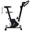 vidaXL Exercise Bike with Belt Resistance Black