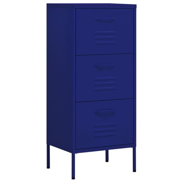 vidaXL Storage Cabinet Navy Blue 42.5x35x101.5 cm Steel