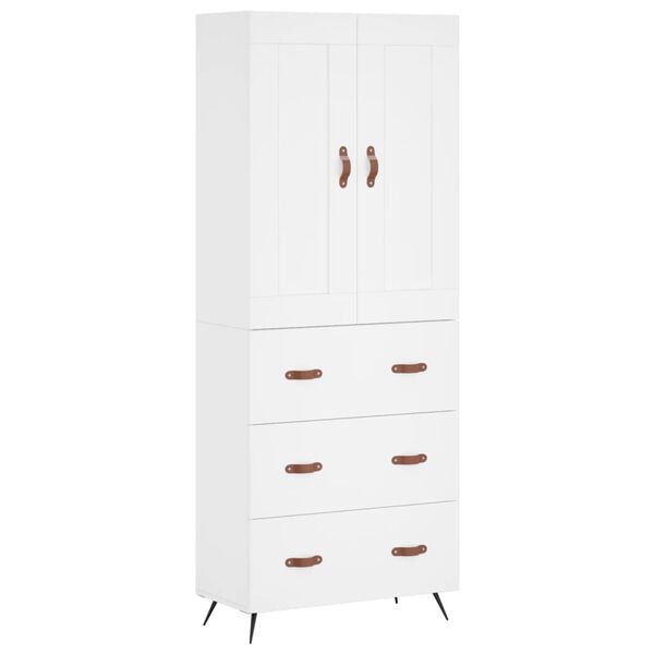 vidaXL Highboard White 69.5x34x180 cm Engineered Wood