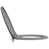 vidaXL Toilet Seat Grey 44.8 x 37.3 x 4.2 cm Duroplast