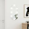 vidaXL Mirror with LED Lights 80x40 cm Glass Oval