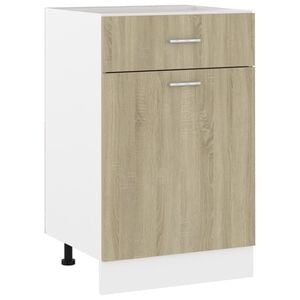 vidaXL Drawer Bottom Cabinet Lyon Sonoma Oak 50x46x81.5 cm Engineered Wood