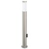 vidaXL Bollard Light with Sensor&Outlet 80 cm Stainless Steel IP44