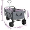 vidaXL Folding Hand Trolley Manual Grey 89 x 63 x 96 cm