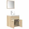 vidaXL 3 Piece Bathroom Furniture Set Sonoma Oak Engineered Wood