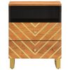 vidaXL Bedside Cabinet Brown and Black 50x33x60 cm Solid Wood Mango