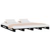 vidaXL Pallet Bed without Mattress Black 140x190 cm Solid Wood