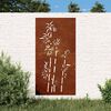 vidaXL Garden Wall Decoration 105x55 cm Corten Steel Bamboo Design