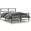 vidaXL Metal Bed Frame without Mattress with Footboard&nbsp;Black 140x190cm