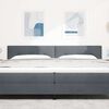 vidaXL Headboard with Headboard Dark Grey 200 cm Faux Leather