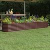 vidaXL Garden Raised Bed Galvanised Steel 260x40x36 cm Brown