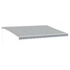 vidaXL Retractable Awning Anthracite and White 500 x 350 cm