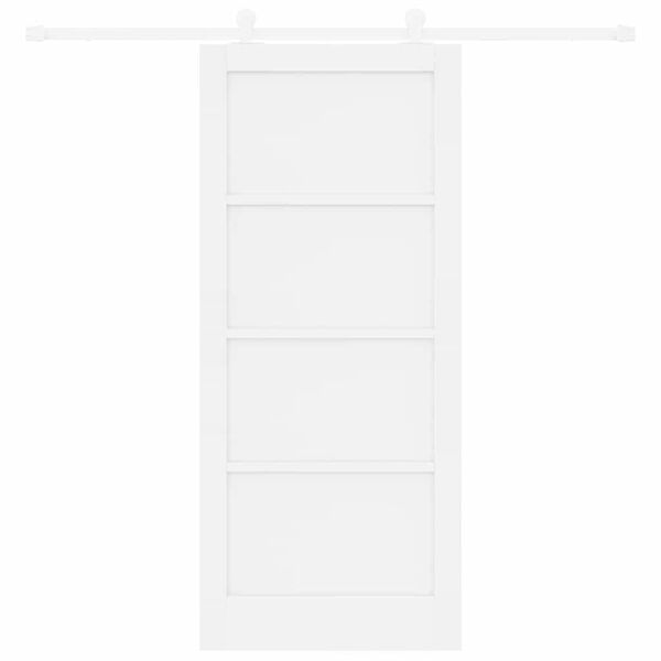 vidaXL Sliding Door ORKDAL White 86 x 198.5 cm Solid Pine Wood