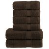 vidaXL 6 Piece Premium Towel Set SOLUND Brown 600 gsm