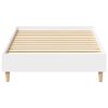 vidaXL Bed Frame No Mattress White 90x200 cm Engineered Wood