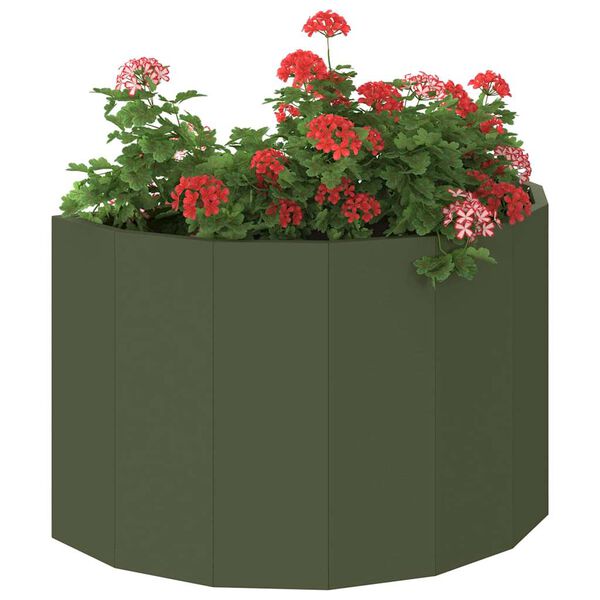 vidaXL Planter Olive Green 60 x 30 x 35 cm Steel