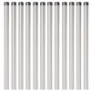 vidaXL Fence Posts 12 pcs Silver 90 cm Powder-coated steel