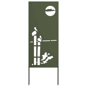 vidaXL Garden Privacy Screen Olive green 50 x 140 cm Cold-rolled steel