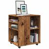 vidaXL Rolling Cabinet Old Wood 60x53x72 cm Engineered Wood