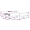 vidaXL Bed Frame without Mattress Honey Brown Solid Wood 200x200 cm (322116+2x321987)