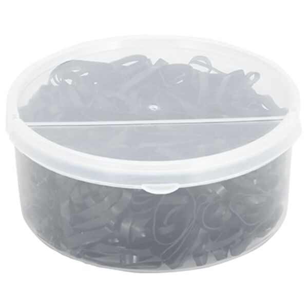 vidaXL Braiding Bands for Horse 500 pcs Black Silicone