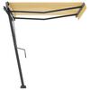 vidaXL Freestanding Manual Retractable Awning 350x250 cm Yellow/White