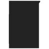 vidaXL Drawer Cabinet Black 40x50x76 cm Engineered Wood