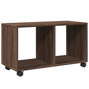 vidaXL&nbsp;Rolling&nbsp;Cabinet&nbsp;Brown Oak 72x33x42.5 cm Engineered Wood