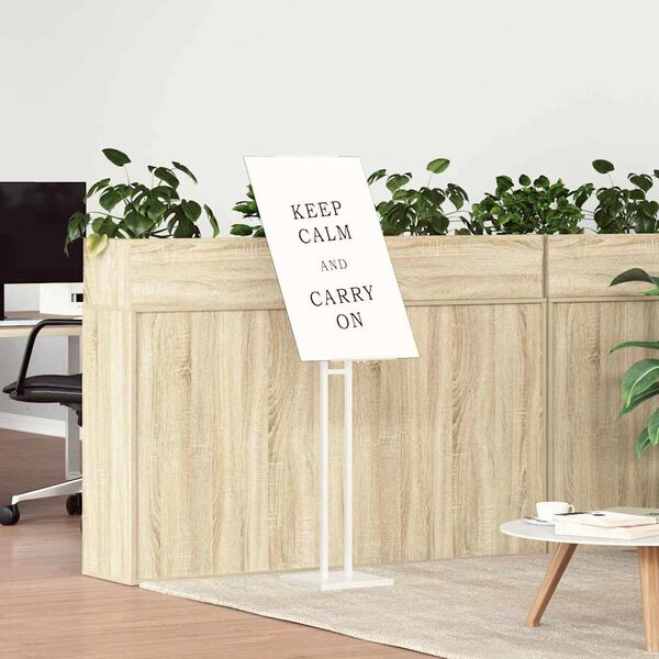 vidaXL Trade Show Displays 2 pcs White 26.5 x 26.5 x 150 cm Steel