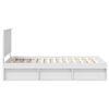 vidaXL Bed Frame with Headboard White 100 x 200 cm Solid Pine Wood