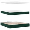 vidaXL Ottoman Bed with Mattresses Dark Green 180x200cm Velvet