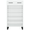 vidaXL Shoe Cabinet High Gloss White 60x35x105 cm Engineered Wood