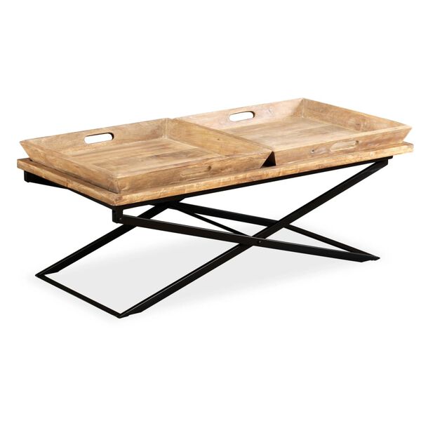 vidaXL Coffee Table Solid Mango Wood 110x55x42 cm