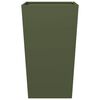 vidaXL Garden Planters Olive Green 2 pcs 45x45x75 cm Steel