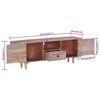 vidaXL TV Cabinet 118x30x40 cm Solid Acacia Wood