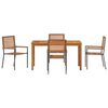 vidaXL Garden Dining Set 5 pcs Grey Solid Acacia Wood