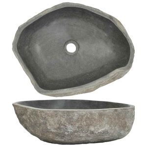 vidaXL Basin River Stone Oval (45-53)x(34-41) cm