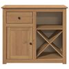 vidaXL Sideboard with Drawer PANAMA 93x40x80 cm Solid Wood Pine