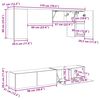 vidaXL TV Cabinet Set Wall-mounted 4 pcs Grey Sonoma Engineered Wood