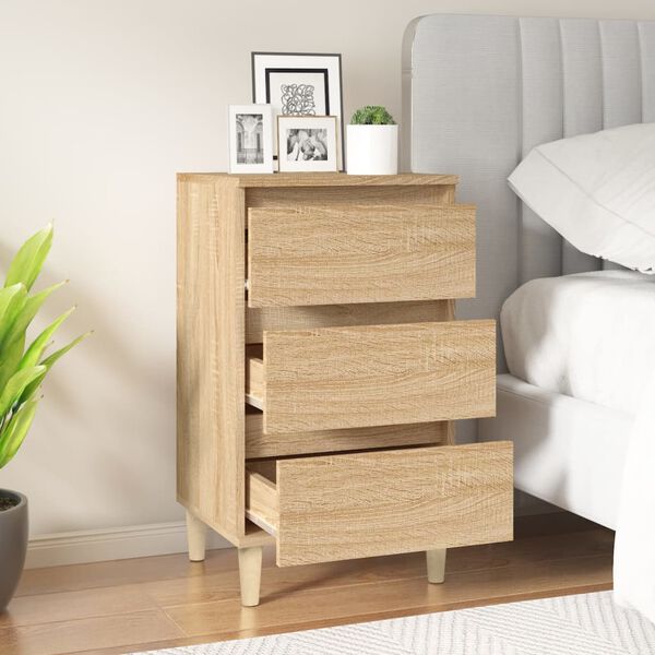 vidaXL Bedside Cabinet Sonoma Oak 40x35x70 cm Engineered Wood