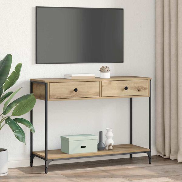 vidaXL Console Table Artisan Oak 100 x 34.5 x 75 cm Engineered Wood