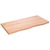 vidaXL Bathroom Countertop Light Brown 100x50x(2-4) cm Solid Wood