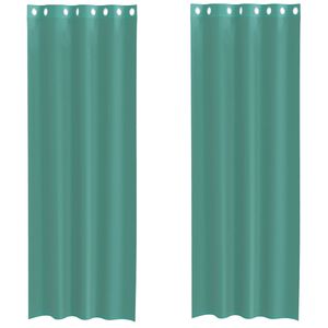 vidaXL Voile Curtains with Grommets 2 pcs Turquoise