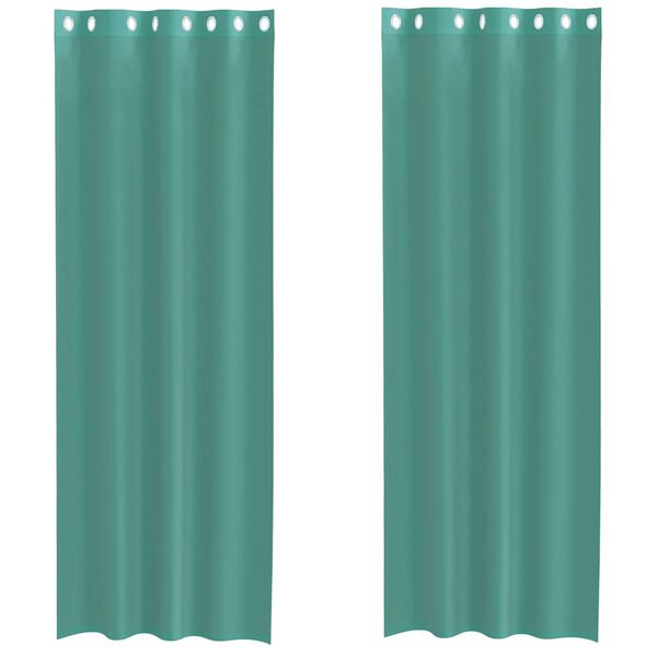 vidaXL Voile Curtains with Grommets 2 pcs Turquoise