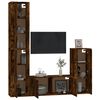 vidaXL 4 Piece TV Cabinet Set Smoked Oak Engineered Wood