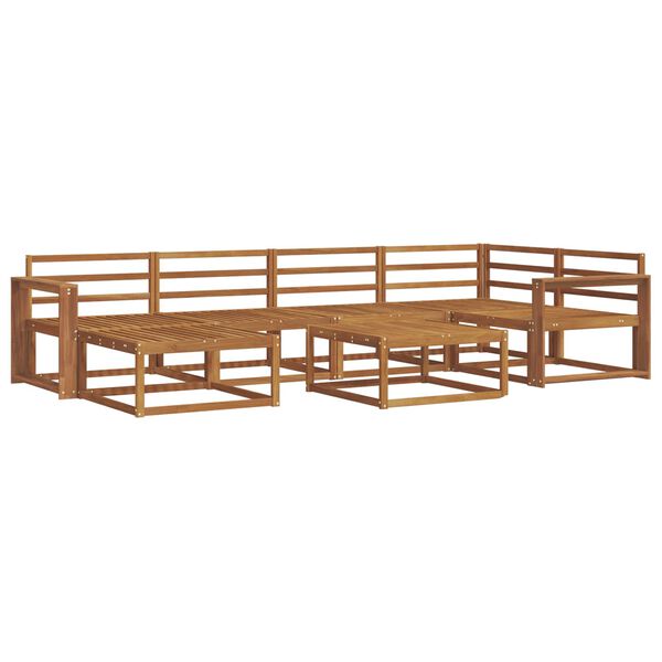vidaXL Outdoor Sofa Set 7 pcs Natural Solid Acacia Wood